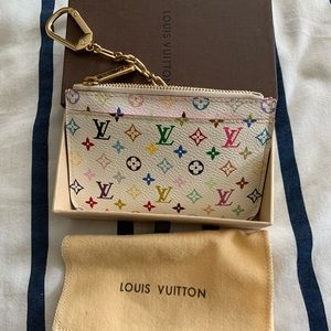 Multicolored LV change purse/keychain